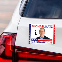 Michael Katz For Delaware Senate 2026 Car Magnet - Vote Michael Katz Vehicle Magnet, Delaware Senate Elections 2026 Magnet - 6" x 4.5"
