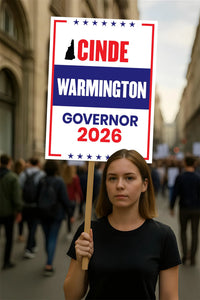 Cinde Warmington For New Hampshire Governor 2026 Election Sign, Political Campaign Sign, Republican, Governor Election 2026 Race Poster Sign