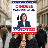 Cinde Warmington For New Hampshire Governor 2026 Election Sign, Political Campaign Sign, Republican, Governor Election 2026 Race Poster Sign