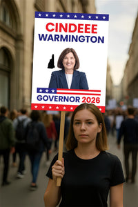 Cinde Warmington For New Hampshire Governor 2026 Election Sign, Political Campaign Sign, Republican, Governor Election 2026 Race Poster Sign