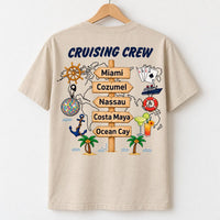Personalized Cruising Crew Shirt, Custom Cruise Itinerary Tee, Cruise Tee, Family Group Trip Outfit, Vacation Gift 2026, Front Back Print