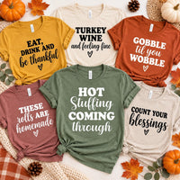 Custom Thanksgiving Family Dinner Shirt, Friendsgiving Graphic Tee, Funny Turkey Quote T-Shirt, Matching Feast Outfit, Holiday Party Gift