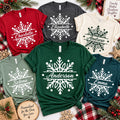Personalized Family Christmas Shirt, Custom Snowflake Name Tee, Matching Holiday Sweatshirt, Holiday Family Outfit, Family Christmas Gift