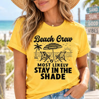 Personalized Beach Crew Shirts, Custom Most Likely Vacation Tees, Matching Family Beach Trip Shirts, Funny Group Outfit, Vacation Gift