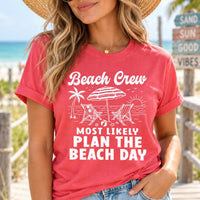 Personalized Beach Crew Shirts, Custom Most Likely Vacation Tees, Matching Family Beach Trip Shirts, Funny Group Outfit, Vacation Gift