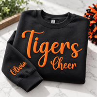 Custom Cheer Team Puff Print Sweatshirt, Personalized Mascot Hoodie, Raised 3D School Spirit Style, Cheer Puff Shirt, Squad Spirit Wear