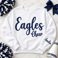 Custom Cheer Team Puff Print Sweatshirt, Personalized Mascot Hoodie, Raised 3D School Spirit Style, Cheer Puff Shirt, Squad Spirit Wear