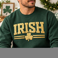 Custom Irish Puff Print Sweatshirt, Personalized Shamrock Shirt, St Patrick's Day 3D Tee, Custom Puff Hoodie, Personalized Wear