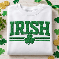Custom Irish Puff Print Sweatshirt, Personalized Shamrock Shirt, St Patrick's Day 3D Tee, Custom Puff Hoodie, Personalized Wear