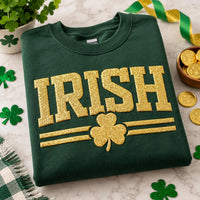 Custom Irish Puff Print Sweatshirt, Personalized Shamrock Shirt, St Patrick's Day 3D Tee, Custom Puff Hoodie, Personalized Wear