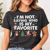 Custom Family Christmas Tee, Personalized Favorite Shirt, Matching Holiday Group Shirts, Funny Sibling Tee Set, Holiday Party Gift