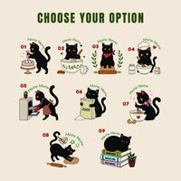 Custom Black Cat Embroidered Apron, Funny Baking Cat Cooking Apron, Meow Meow Chef Design, Matching Cooking Apron, Couple Gift for Bakers