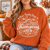 Personalized Thanksgiving Family Sweatshirt, Custom Last Name Hoodie, Festive Family Shirt, Matching Fall Dinner Outfit, Holiday Gift 2026