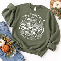 Personalized Thanksgiving Family Sweatshirt, Custom Last Name Hoodie, Festive Family Shirt, Matching Fall Dinner Outfit, Holiday Gift 2026
