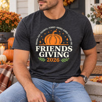 Friendsgiving 2026 Thanksgiving Shirt, Friends Dinner Party Tee, Vintage Pumpkin Fall T-Shirt, Cozy Potluck Outfit, Holiday Party Gift