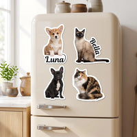 Custom Photo Magnet, Personalized Dog and Cat Fridge Magnet, Die Cut Animal Portrait Keepsake, Custom Pet Fridge Magnet, Pet Lover Gift