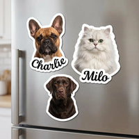 Custom Photo Magnet, Personalized Dog and Cat Fridge Magnet, Die Cut Animal Portrait Keepsake, Custom Pet Fridge Magnet, Pet Lover Gift