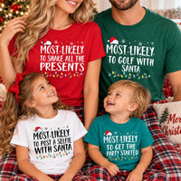 Personalized Most Likely To Christmas Shirts, Custom Family Matching Tees, Family Christmas Tee, Funny Holiday Party Outfit, Holiday Gift