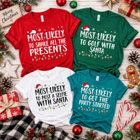 Personalized Most Likely To Christmas Shirts, Custom Family Matching Tees, Family Christmas Tee, Funny Holiday Party Outfit, Holiday Gift