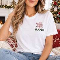 Personalized Holiday Mama Shirt, Custom Family Name Tee, Christmas Morning Club, Holiday Mom Crewneck, Family Christmas Gift, Front Back