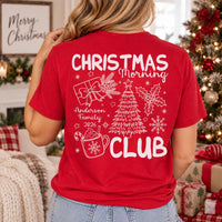 Personalized Holiday Mama Shirt, Custom Family Name Tee, Christmas Morning Club, Holiday Mom Crewneck, Family Christmas Gift, Front Back