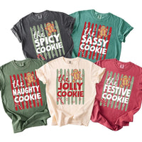 Custom Christmas Cookie Shirt, Personalized Gingerbread Tee, Family Christmas Tee, Funny Gingerbread Character Top, Holiday Party Gift