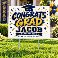 Custom Yard Sign, Personalized Photo Logo Message, Metal H-Stake Included, 12x18 18x24 24x36 Single or Double Sided, Custom Event Sign