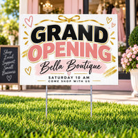 Custom Yard Sign, Personalized Photo Logo Message, Metal H-Stake Included, 12x18 18x24 24x36 Single or Double Sided, Custom Event Sign