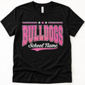 Personalized School Mascot Glitter Shirt, Custom Team Name Spirit Tee, Glitter Game Day Top, School Sports Fan Shirt, Sports Mom Gift