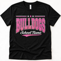 Personalized School Mascot Glitter Shirt, Custom Team Name Spirit Tee, Glitter Game Day Top, School Sports Fan Shirt, Sports Mom Gift