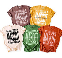 Personalized School Mascot Shirt, Custom Team Name Spirit Tee, Retro Checkerboard Fan Shirt, Game Day Student Apparel, Custom Team Gift