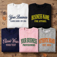 Custom Company Puff Print Shirt, Personalized Business Name Sweatshirt, 3D Raised Brand Apparel, Staff Puff Shirt, Company Branding Gift
