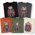 Custom Pet Day of the Dead Shirt, Personalized Dog Cat Sugar Skull Tee, Pet Photo T-Shirt, Dia de los Muertos Gift, Animal Lover Gift