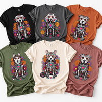Custom Pet Day of the Dead Shirt, Personalized Dog Cat Sugar Skull Tee, Pet Photo T-Shirt, Dia de los Muertos Gift, Animal Lover Gift