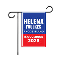 Helena Foulkes For Rhode Island Governor 2026 Garden Flag, Double Sided, 2026 Governor Flag, Elections Flag, Race Red White & Blue Flag