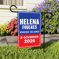 Helena Foulkes For Rhode Island Governor 2026 Garden Flag, Double Sided, 2026 Governor Flag, Elections Flag, Race Red White & Blue Flag