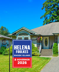 Helena Foulkes For Rhode Island Governor 2026 Garden Flag, Double Sided, 2026 Governor Flag, Elections Flag, Race Red White & Blue Flag