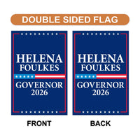 Helena Foulkes For Rhode Island Governor 2026 Garden Flag, Double Sided, 2026 Governor Flag, Elections Flag, Race Red White & Blue Flag