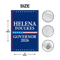 Helena Foulkes For Rhode Island Governor 2026 Garden Flag, Double Sided, 2026 Governor Flag, Elections Flag, Race Red White & Blue Flag