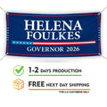 Helena Foulkes For Rhode Island U.S. Governor Banner Sign, 13 oz Waterproof US Governor Election 2026 Vinyl Banner With Metal Grommets