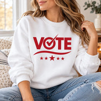 Vote Sweatshirt, Patriotic Election Day Crewneck, Red White Blue Voting Shirt, Vote Early No Kings Protest Shirt, Election Gift for Voters