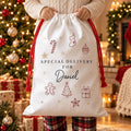 Personalized Santa Sack with Name, Special Delivery Christmas Toy Sack, Modern Holiday Gift Bag, Reusable Christmas Sack, Christmas Gift