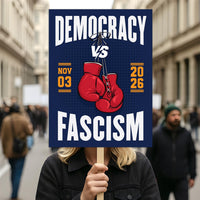 Democracy vs Fascism Protest Sign, Vote Early No Kings Poster, Anti-Trump Resist Fascism, Protect Democracy, Political Activist Rally Sign
