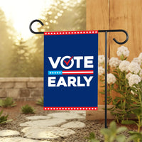 Vote Early Democracy Protest Garden Flag, Double Sided, Vote Early No Kings, Election Protect Democracy, Anti-Trump, Resist Fascism Flag