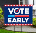 Democracy vs Fascism Protest Yard Sign - Vote Early, No Kings, Anti-Trump, Protect Democracy, Resist Fascism Yard Sign with Metal H-Stake