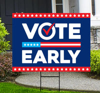 Democracy vs Fascism Protest Yard Sign - Vote Early, No Kings, Anti-Trump, Protect Democracy, Resist Fascism Yard Sign with Metal H-Stake