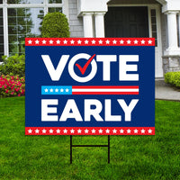 Democracy vs Fascism Protest Yard Sign - Vote Early, No Kings, Anti-Trump, Protect Democracy, Resist Fascism Yard Sign with Metal H-Stake