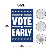 Vote Early Democracy Protest Garden Flag, Double Sided, Vote Early No Kings, Election Protect Democracy, Anti-Trump, Resist Fascism Flag