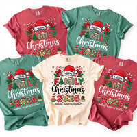Personalized Family Christmas Shirt, Custom Name Holiday Tee, Festive 2026 Xmas Shirt, Santa Hat Family Christmas Tee, Holiday Gift