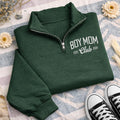stitched sweatshirt, embroidered hoodie, game day crewneck, varsity gift, football mama, stadium style, team spirit apparel, custom name sleeve, custom sleeve name, embroidered shirt, football mom gift, personalized top, game day apparel